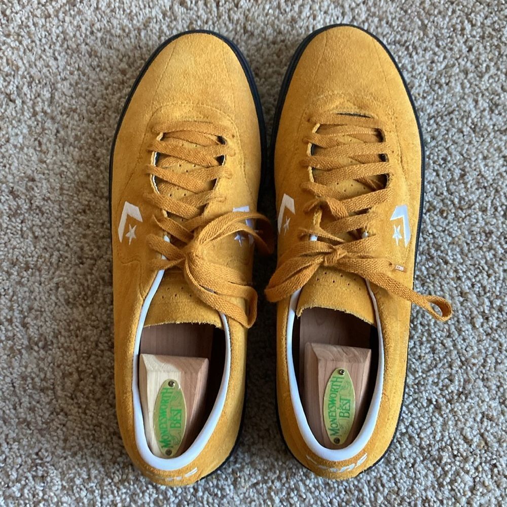 Converse CONS Mustard Louie Lopez Pro Mono Classic Suede Saffron Yellow Men’s 12 - Picture 9 of 15